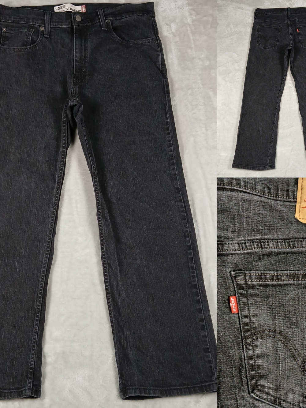 Levi's 569 Jeans 33x30 Men's Fits 33x29 Loose Straight Black